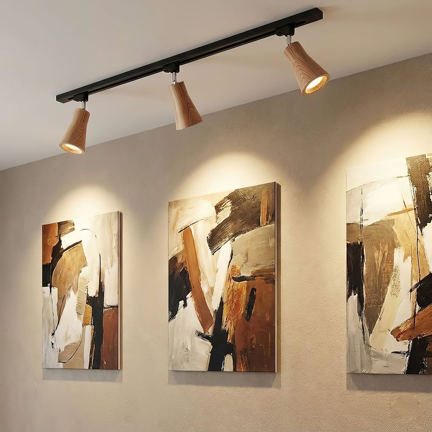 Wood Track Ceiling Lamp