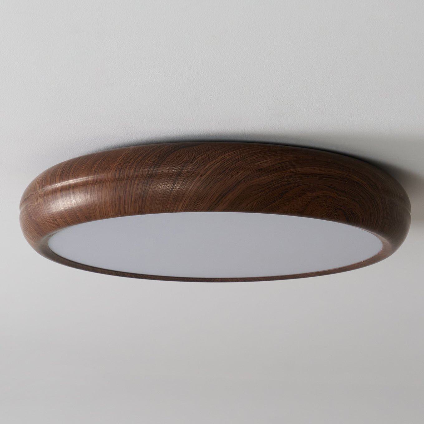 Wood Grain Round Ceiling Lamp