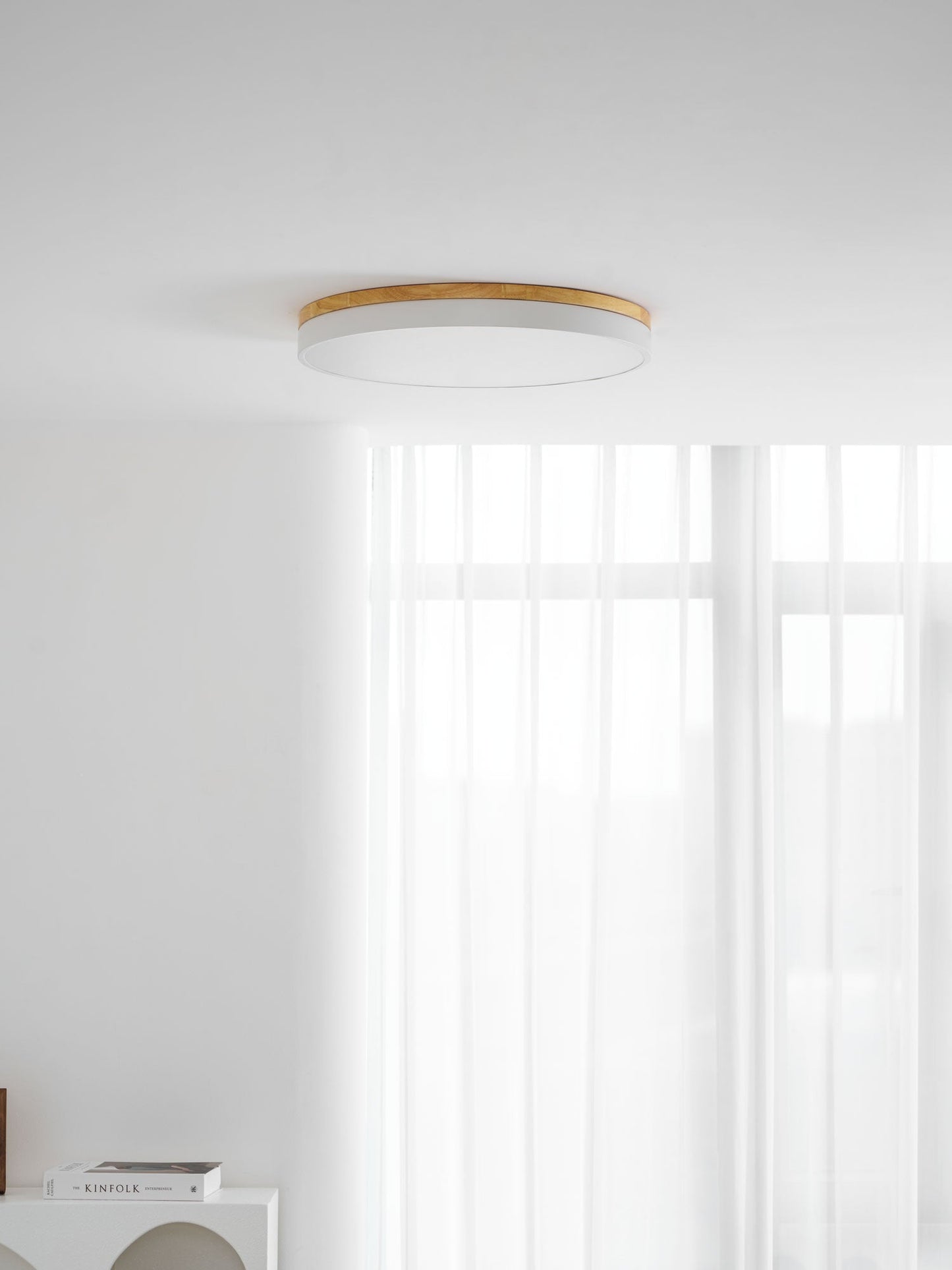 Zara Circular Wood Ceiling Lamp