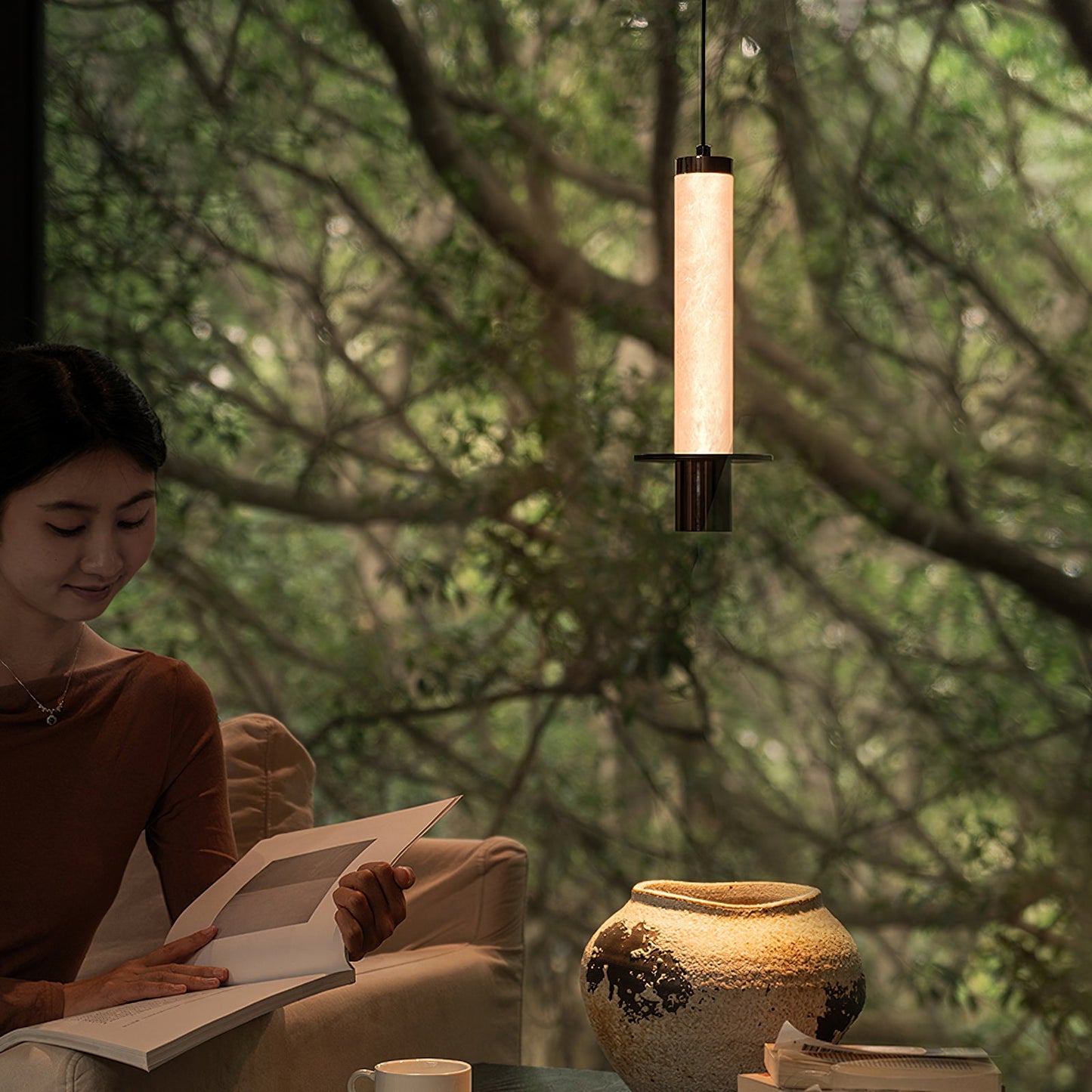 Zigrina Alabaster Pendant Light