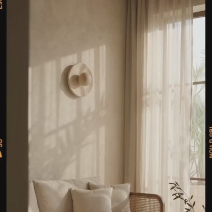 Halo Travertine Wall Light