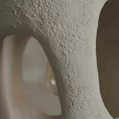 Hand-Built White Pendant Lamp