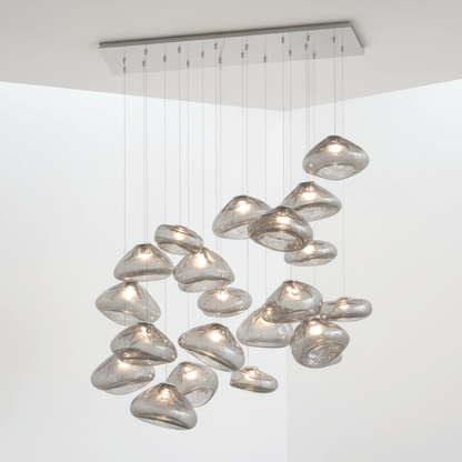 Blown Glass Mesh Pendant Light