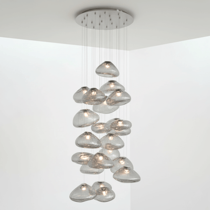 Blown Glass Mesh Pendant Light