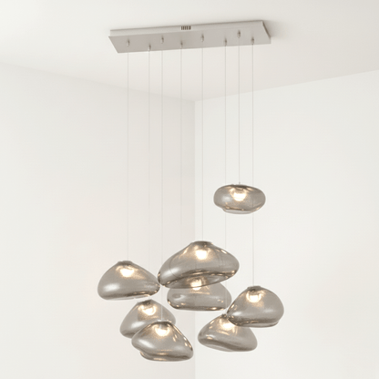 Blown Glass Mesh Pendant Light