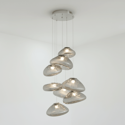Blown Glass Mesh Pendant Light